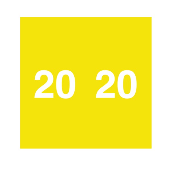 2020 Colwell Year Bands 1-7/8" x 1-7/8" Yellow w/Black